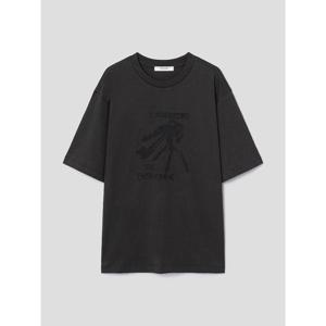 (455842LY34) [에잇세컨즈] 오브제 그래픽 반소매 티셔츠  애쉬