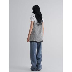 (125771MQ35) [에잇세컨즈] 체크 레이어드 원피스  블랙