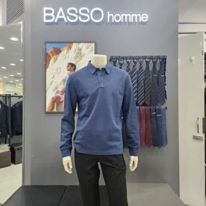 [바쏘옴므]심플 면혼방기본카라티셔츠WSY5KT38_OD