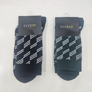 [엘르골프]남성 기하학 패턴 장목양말6L18302_DJ