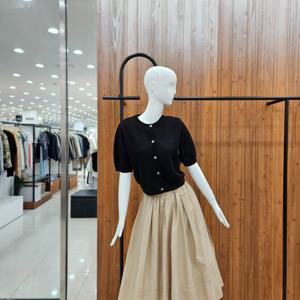 [지컷]지컷 자수 로고 라운드넥 니트 가디건 722525000101_DJ