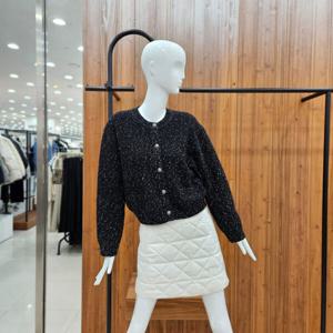 [지컷]지컷 라운드 넥 메탈 트위드 가디건 7224450001_DJ