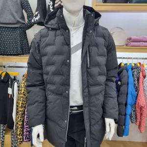 [루이까스텔]남성 핫멜팅튜브 덕다운 배색 롱점퍼MRJP004B_OD