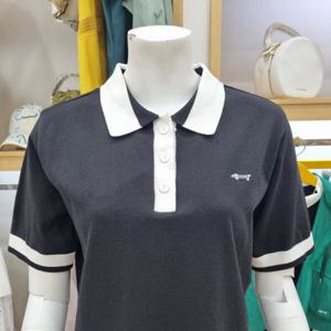 [루이까스텔]여성  아이비리그 투톤 카라 반팔니트7LDSW401B_OD