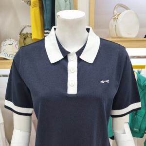 [루이까스텔]여성  아이비리그 투톤 카라 반팔니트7LDSW401N_OD