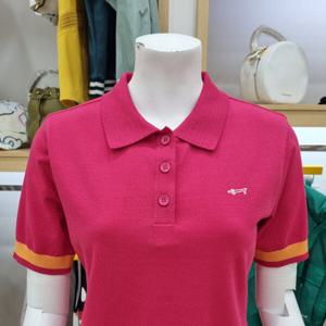 [루이까스텔]여성  아이비리그 투톤 카라 반팔니트7LDSW401P_OD