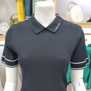 [루이까스텔]여성 골지스판 카라 반팔니트7LDSW402E_OD