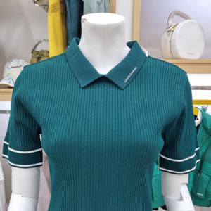 [루이까스텔]여성 골지스판 카라 반팔니트7LDSW402A_OD