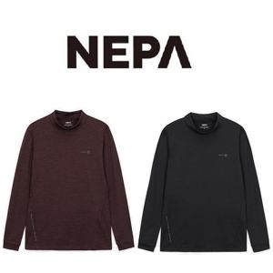 [네파]여성 까르비코 멜란지 하이넥 티셔츠_7K65304_BP