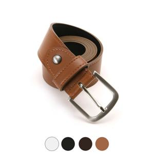 [모로엠]남성 4색 사각 라운드 버클 가죽 벨트 TU-BT-MODEL7-G