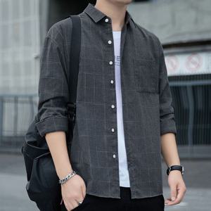 [모로엠]남성 긴팔 체크셔츠 데일리룩 셔츠 ON-SHA-QWF7A456