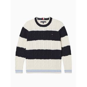타미힐피거 키즈 공용 컬러블록 케이블 스웨터 BB T42E6WWO300BT1 0A8 0EZ