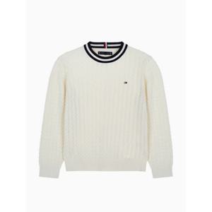 타미힐피거 키즈 공용 링거 케이블 스웨터 BB T42E6WWO020BT1 AEF DW5 XND