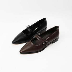 [신난다슈]여성 로퍼 단화 3cm 여자 스틸레토 메리제인 플랫 구두 펌프스 낮은굽 ST251839