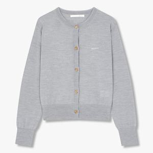 [지컷]자수 로고 베이직 니트 가디건 (7215250203)