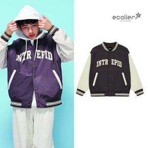 [에꼴리에]남자 가을신상 브라운 바시티 점퍼(25C0103)