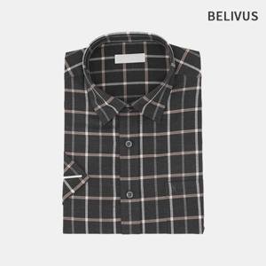 [빌리버스]빌리버스 남자 반팔 셔츠 체크 카라 남방 BSH309