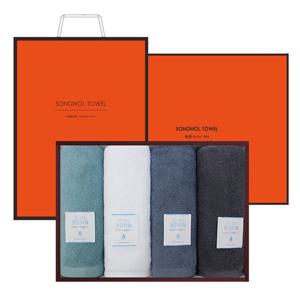 송월타월 아기수건 베베150g 30수 4매 선물세트+쇼핑백 기념수건 답례품