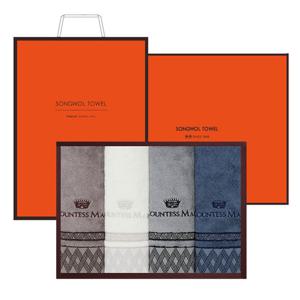 송월 카운테스마라 클래스 210g 4매 선물세트+쇼핑백 기념수건 답례품