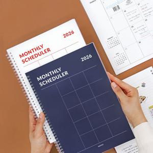 2026 기본 A4 먼슬리 스케줄러 날짜형 월간 다이어리 스프링