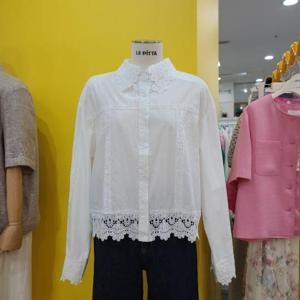 르피타 DP01 레이스배색 블라우스 L253UBL958