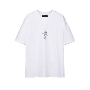 일꼬르소 25SS 페이즐리 샤크 반팔 티셔츠 화이트 IETS5E406WT