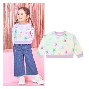 [게스키즈]수채화 크롭 맨투맨 (G37DAT090-T)