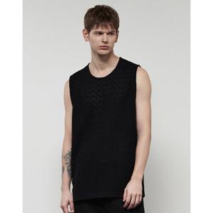 일꼬르소 25SS 제퍼 와플 크로셰 슬리브리스 블랙 IETS5E415BK