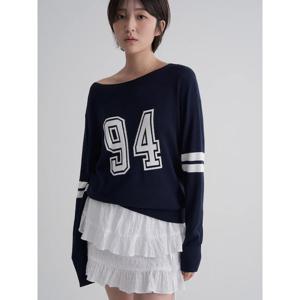 (125851MQ1R) [에잇세컨즈] 넘버링 풀오버  네이비