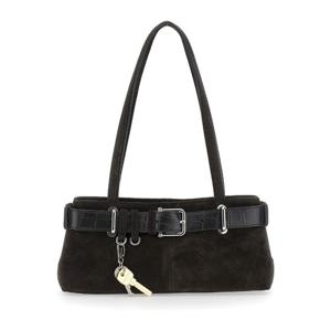 오소이 브로클 브라운 스웨이드 숄더 백 25FB05009280 SUEDEMOC