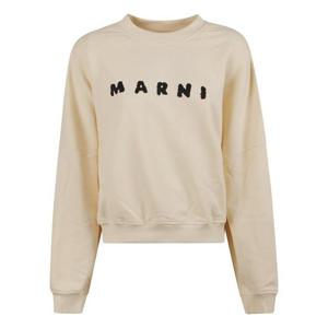 마르니 로고 크루넥 스웨트셔츠 FLJE0185P7USCX43SLW06 Neutrals