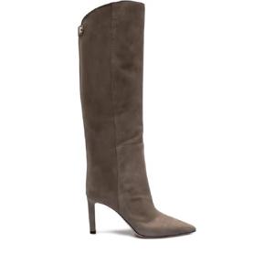 25 FW 지미추 알리즈 포인티드 토 롱 부츠 85mm ALIZZEKB85SUE TP442377407