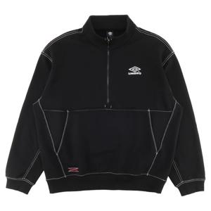 엄브로 크리스피 타슬란 카라 하프집업 UQ321CFS92BLK