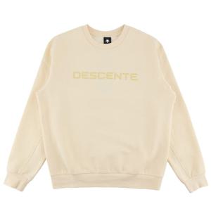 데상트 코튼 기모 컴포트핏 워딩 그래픽 맨투맨 SP323UHT93YEL