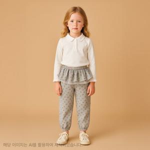 [밀리밤]은은한꽃전판프릴조거바지(MLTM25W1G)