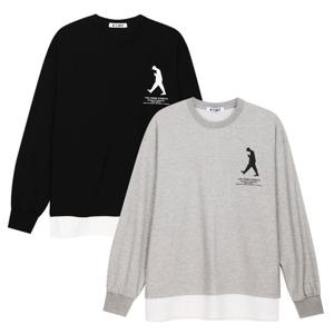 [모로엠]남성 베이직 사방스판 프린팅 라운드 맨투맨 5C-TSA-Q02