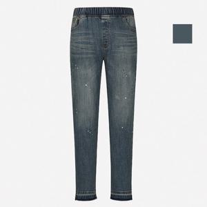 [뱅뱅] 공용 기모 밴딩 테이퍼드 데님팬츠 (NQI686)