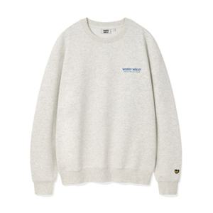 와키윌리 백 프린팅 레터링 스웨트셔츠 B1 WA2503CR12 LG BK CM