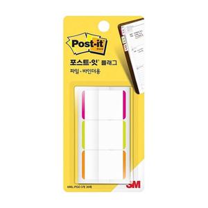 문구사무/포스트-잇 플래그 인덱스탭 N686L-PGO (파일_바인더용/3색/3M)