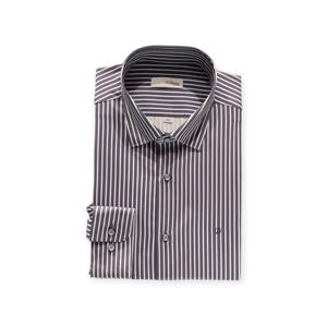 [에스티듀퐁(셔츠)]네이비 다림질안하는 스냅카라 슬림셔츠 SE5FM21LS319SNY