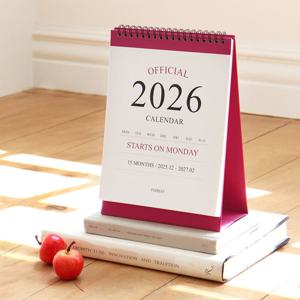 2026 오피셜 월요일부터 시작하는 탁상 달력 데스크 캘린더