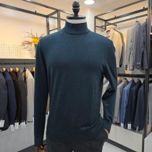 트레몰로 HC05 하프터틀넥 그린 솔리드 니트 가을겨울용 TRNBH5W32914143