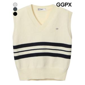 [GGPX]V넥 라인 니트 베스트 (GP9VT005B)