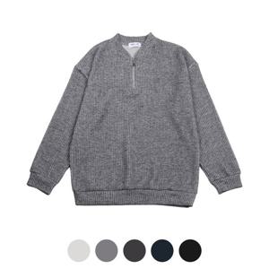 [모로엠]골지 반집업 헨리넥 맨투맨 9MI-TSA-Q012