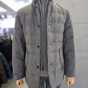 [바쏘]남자 그레이 니트패널 구스다운 점퍼 WSAFZ4UA72A