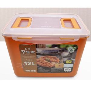 황토락 김치통 김장 밀폐 용기 진공 반찬통 12리터