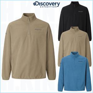 디스커버리 25FW 신상품 DMZT7A056 남성 그리드 플리스 반집업 티셔츠 간절기 긴팔티셔츠 HKRL