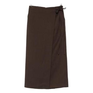 던스트 미디 스커트 UDSK5C207 W2 Brown