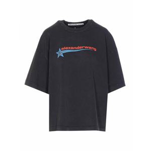 [ALEXANDER WANG] 라프리마 여성 티셔츠 워시드 블랙 로고 UCC4251863011 /8