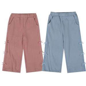 [치크(키즈)]리본이 귀여운 와이드 바지 CKTM2582G